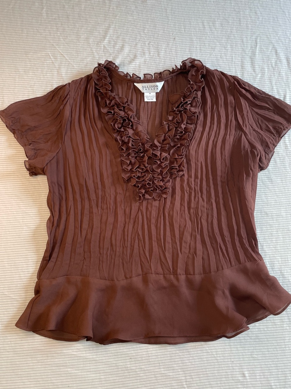 Y2K Alison Taylor ruffle blouse